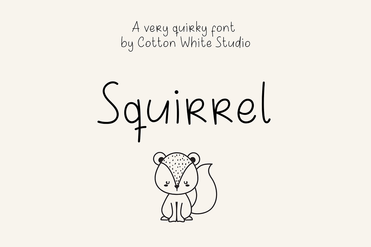 Squirrel Quirky Font, a Handwritten Font by Sofia Skoog (Photo 1 of 10)