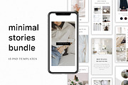 Minimal Instagram Stories Bundle, a Social Media Template by Blog&Glow (Thumbnail 1 of 7)