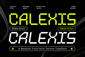 Calexis - Modular Rounded Pixel Font