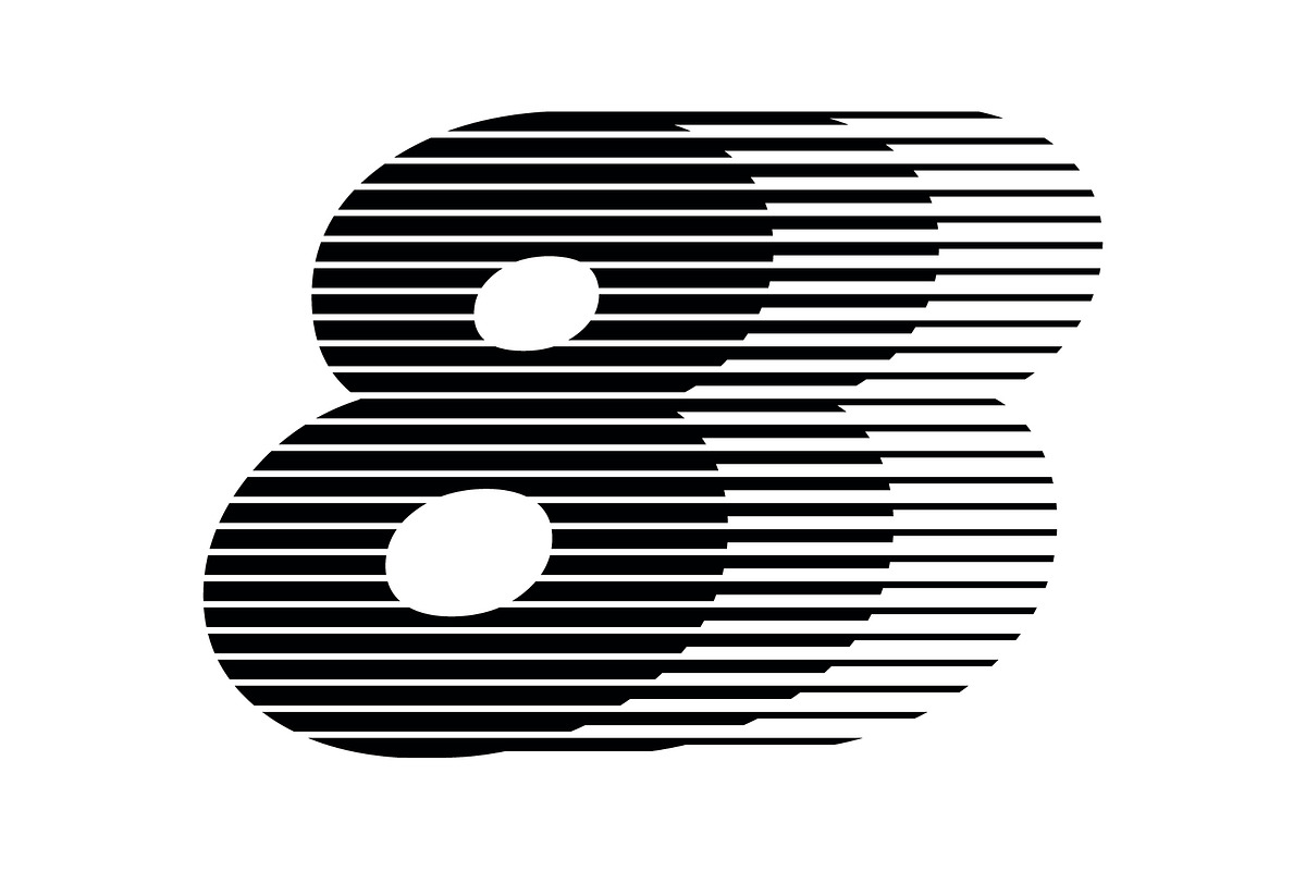 Number 8 speed motion lines logo, a Branding & Logo Template by Leksono (Photo 2 of 2)