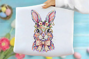 Floral Brushstroke Easter Bunny Png, an Illustration by Designking (Thumbnail 4 of 6)