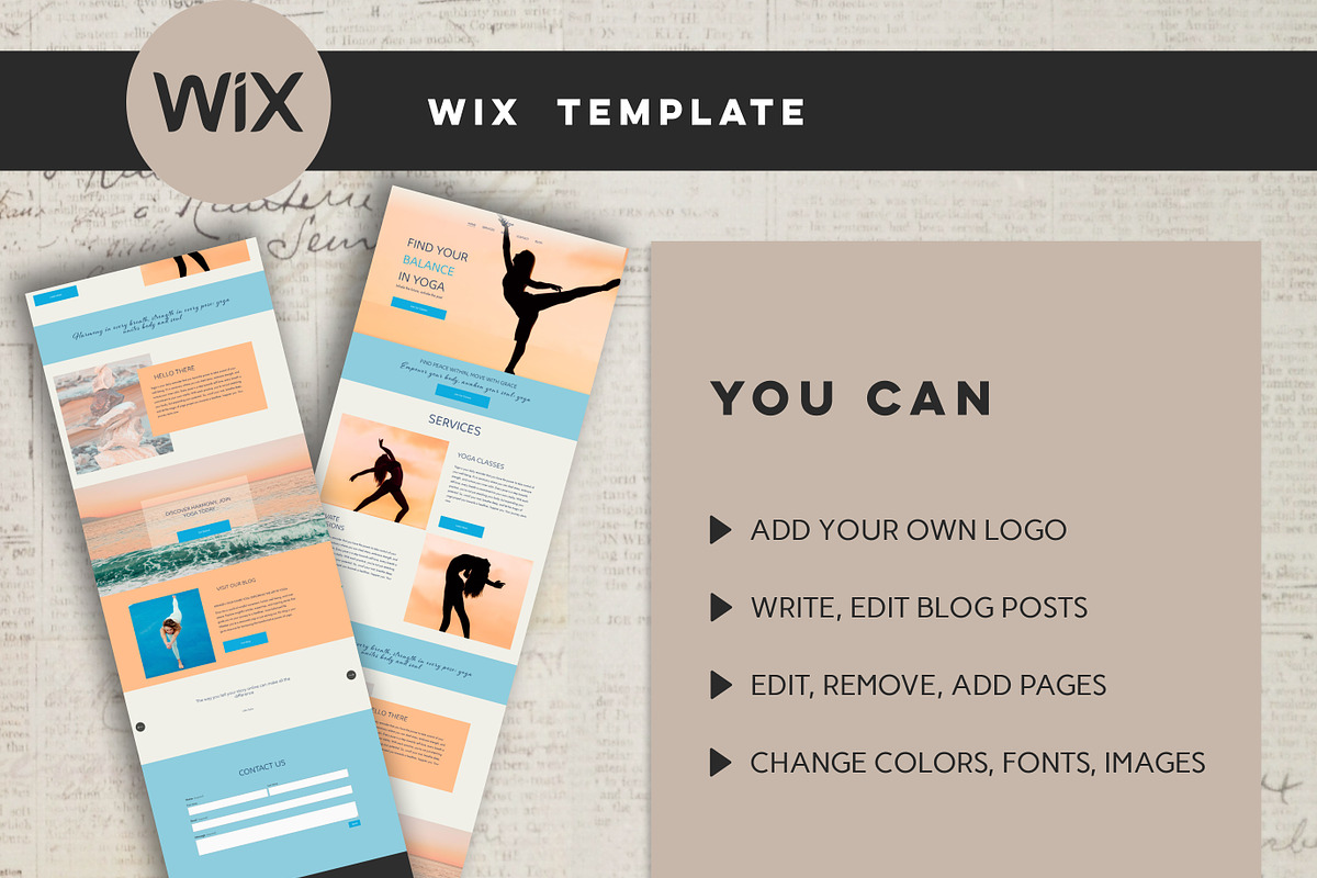 Premium Wix Template for Yoga, a Wix Template by Design House (Photo 7 of 10)
