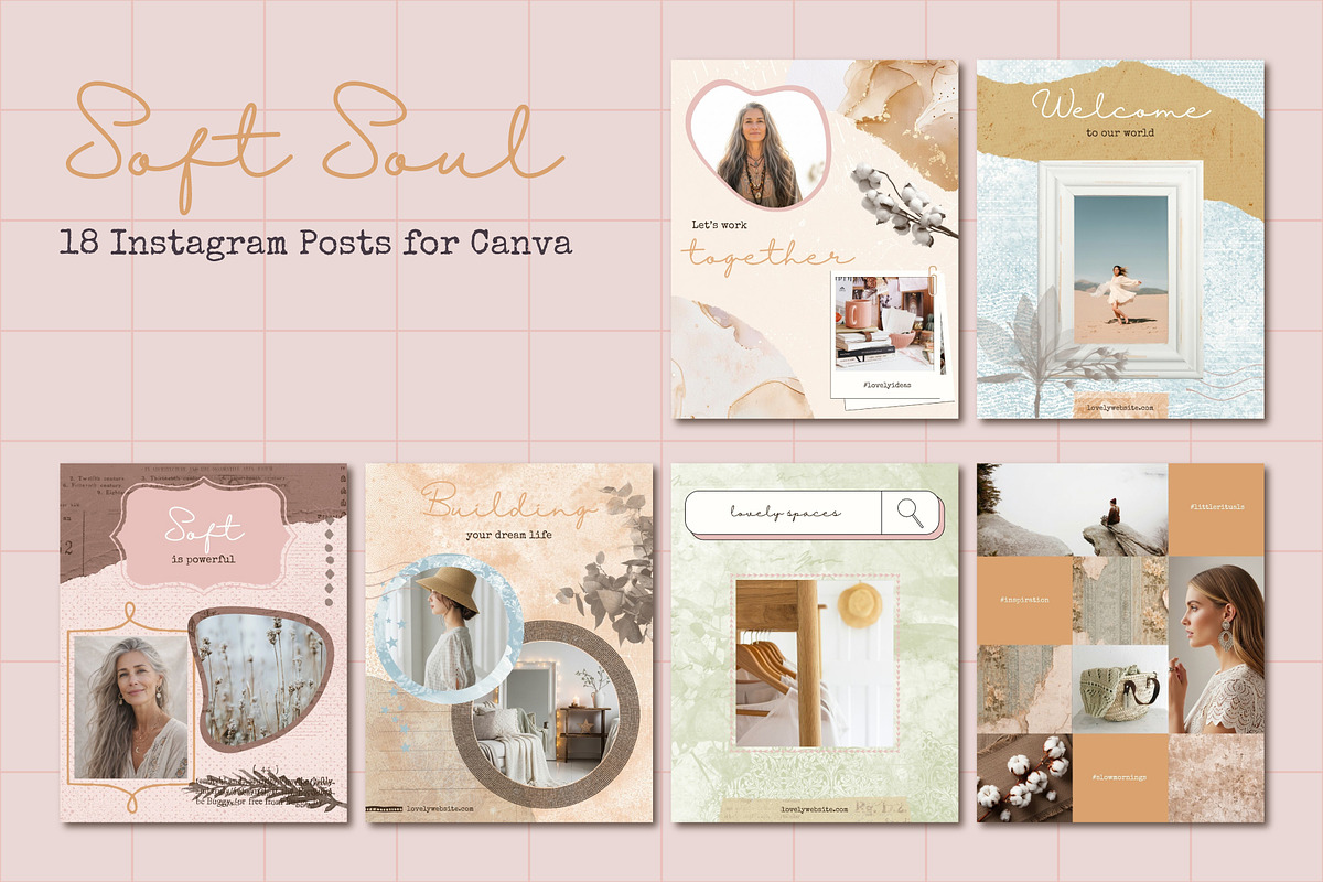 Soft Soul Templates - IG for Canva, a Social Media Template by LuOtero (Photo 4 of 5)