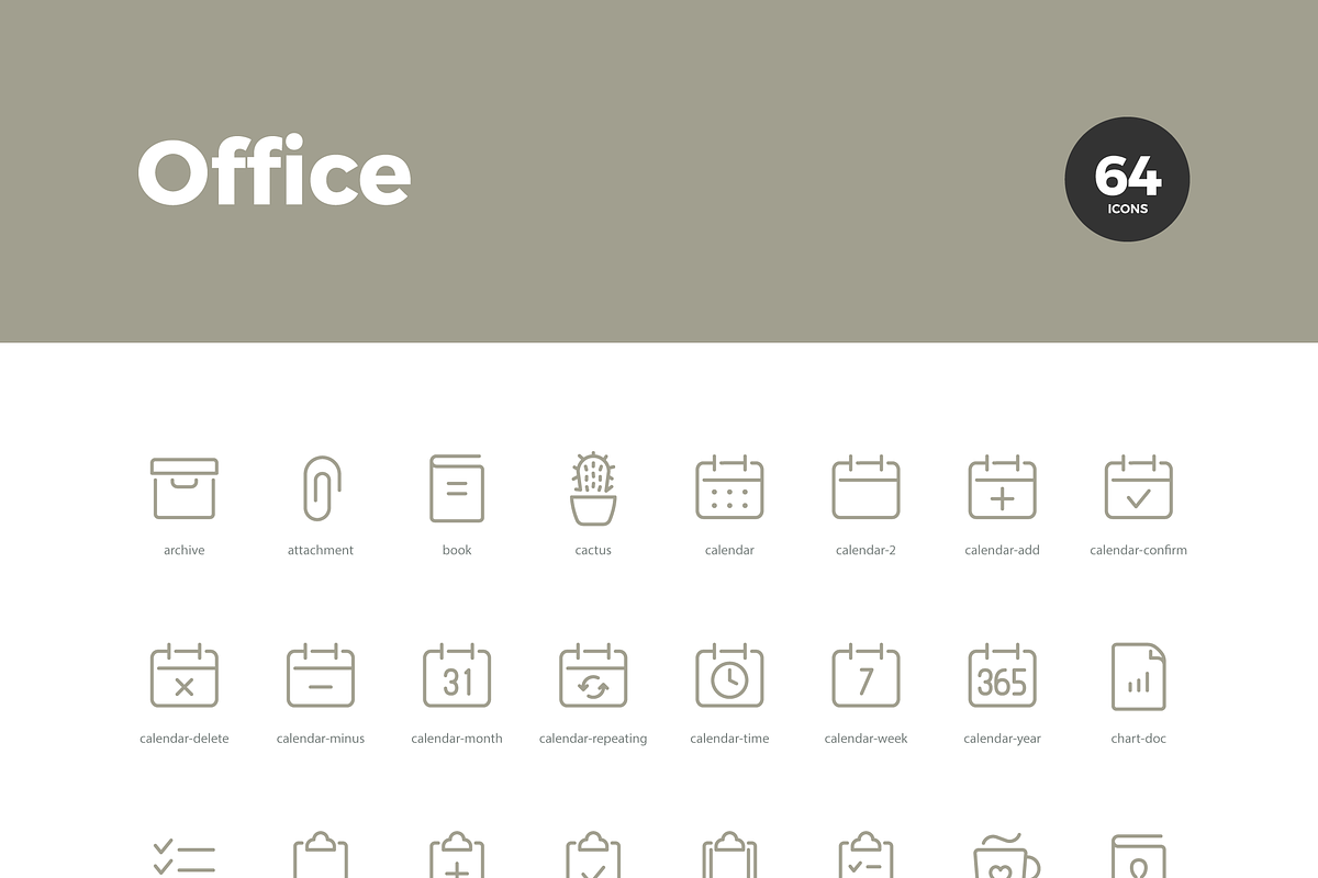 Office Icons — Pixi Line, an Outline Icon by Scott Dunlap (Photo 6 of 9)