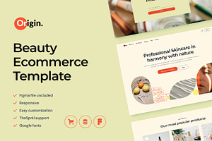 OriginBeauty Beauty Website Template, an UI Kit Template by EGO Creative Innovations