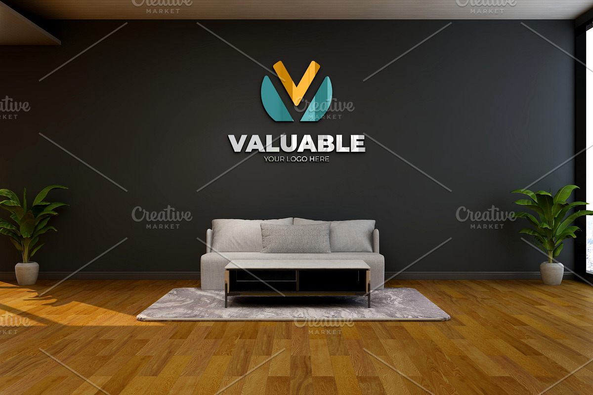 PSD Modern Office Wall Logo Mockup, a Product Mockup by Ayy (Photo 7 of 23)