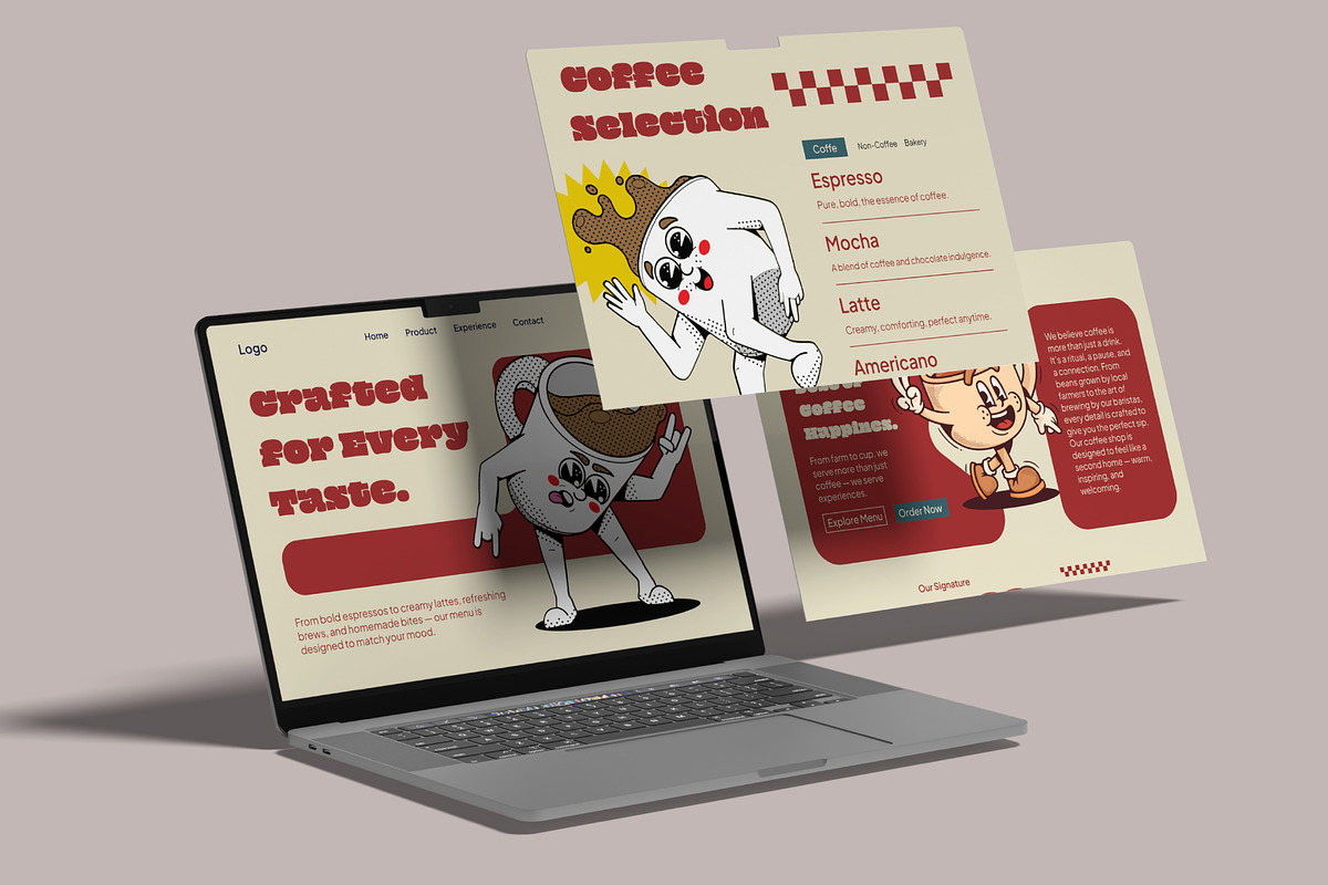 Coffee Shop Website Landing Page, a Landing Page Template by Glyphminds Studios (Photo 2 of 3)