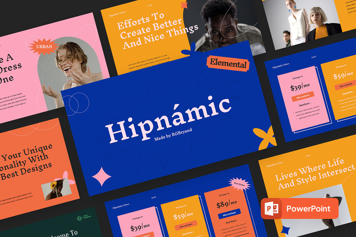 HIPNAMIC - Powerpoint Template, a Presentation Template by rgbryand (Photo 1 of 7)