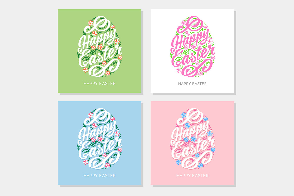Happy Easter Greeting Card Template, a Card Template by Greeek (Photo 1 of 5)