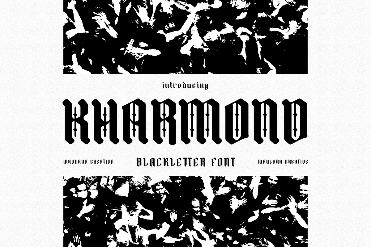 Kharmond Blackletter Font, a Blackletter Font by Maulana Creative (Photo 1 of 8)