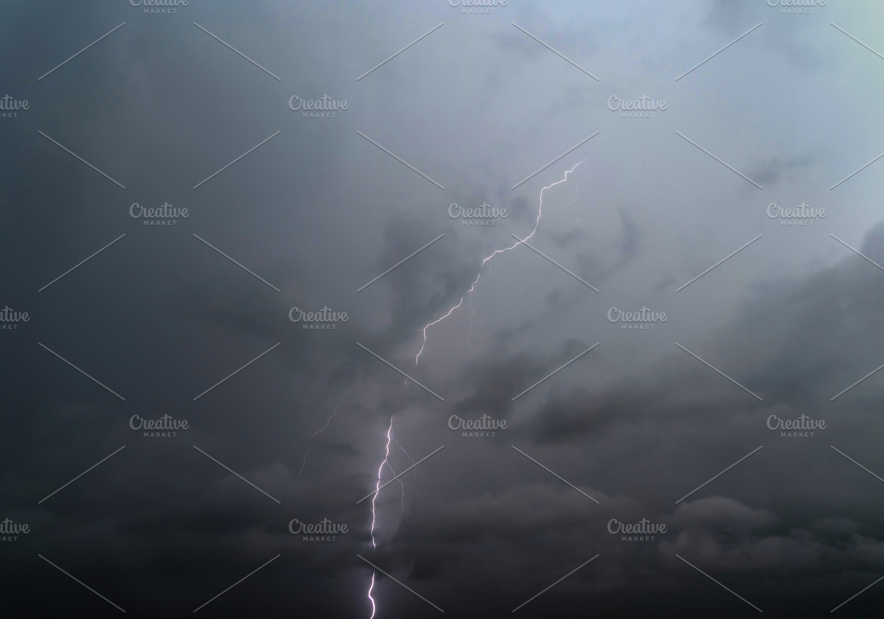 Realistic lightning at night background. Electricity. Natural li, a Background Photo by Tampatra