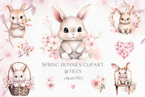 Valentine Easter bunny clipart