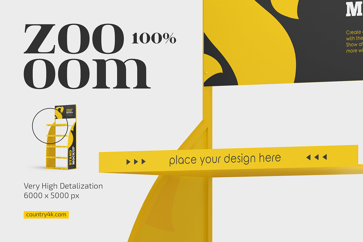 Metallic Display Stand Mockup Set, an Advertising Mockup by Country4k (Photo 3 of 4)