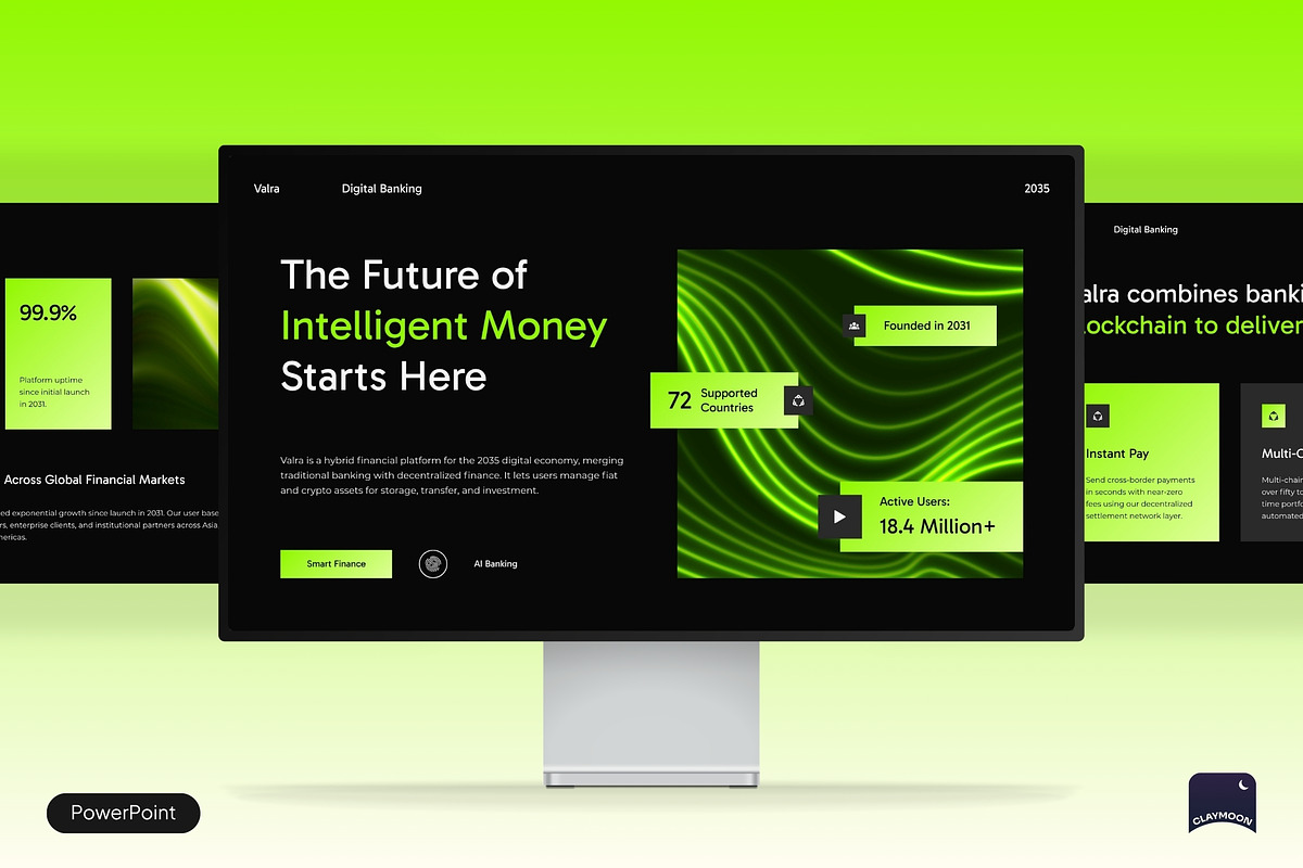 Digital Banking: Intelligent Finance, a Presentation Template by Claymoon Lab (Photo 1 of 6)
