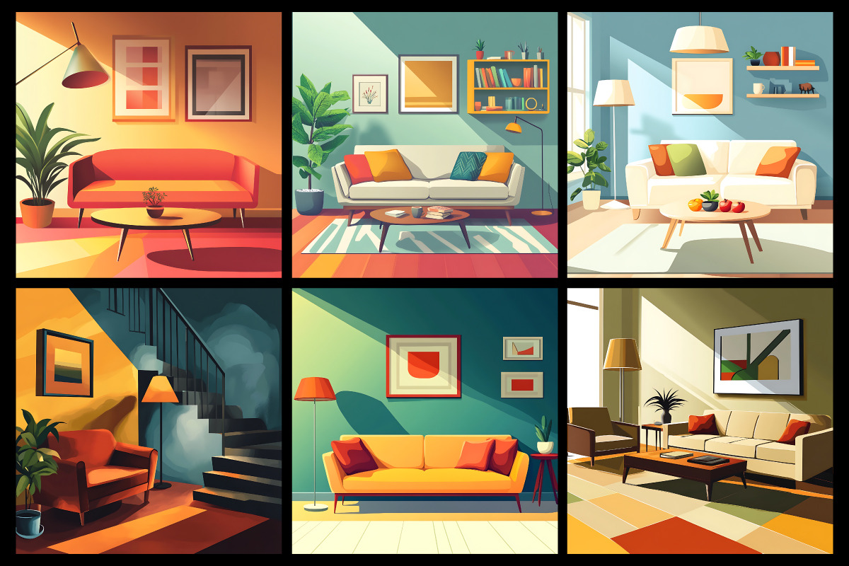 Home Interior Coloring Book, a Decorative Illustration by protabsorkar11 (Photo 7 of 7)