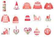 Watercolor Christmas Clipart, an Illustration by Designworld (Thumbnail 2 of 4)