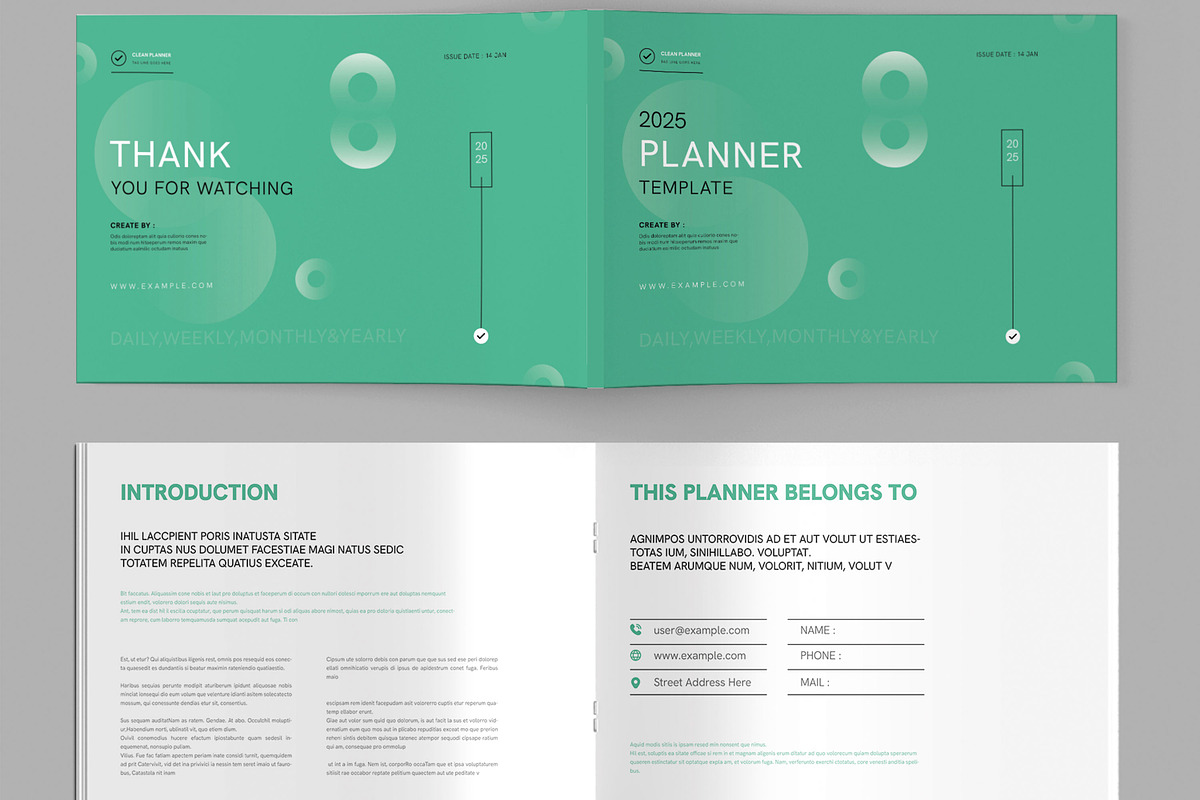 Elegant 2025 Planner Template, a Stationery Template by MightyDesign (Photo 2 of 8)