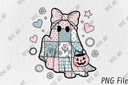Pink Patchwork Denim Ghost Png, a Seasonal Illustration by Rose Art (Thumbnail 1 of 5)