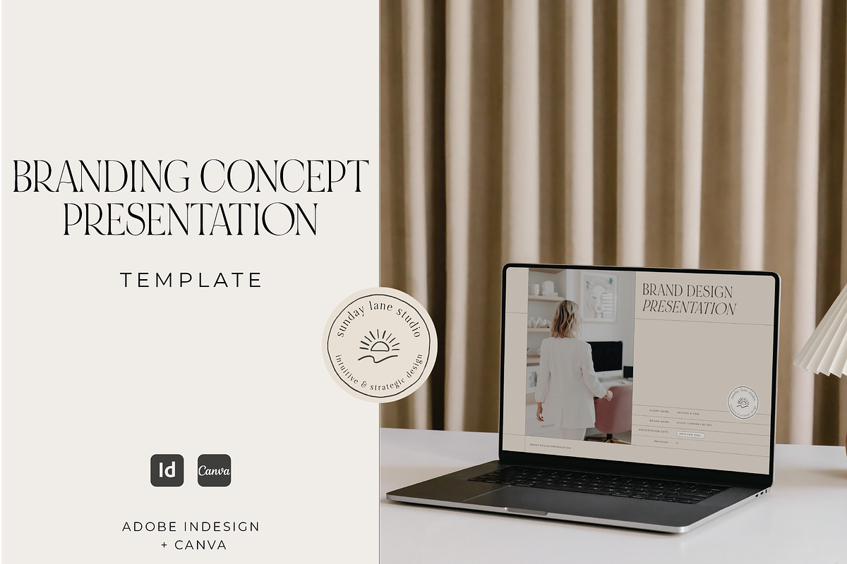 Branding Presentation Template, a Presentation Template by Sunday Lane Studio (Photo 1 of 6)