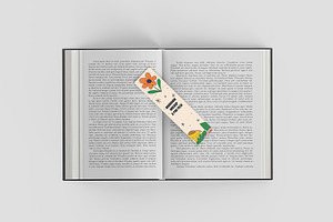 Book Cover Bookmark Mockup