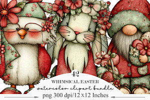 Whimsical Easter Clipart, an Illustration by Designking