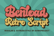 Benload, a Script Font by ahweproject (Thumbnail 1 of 9)