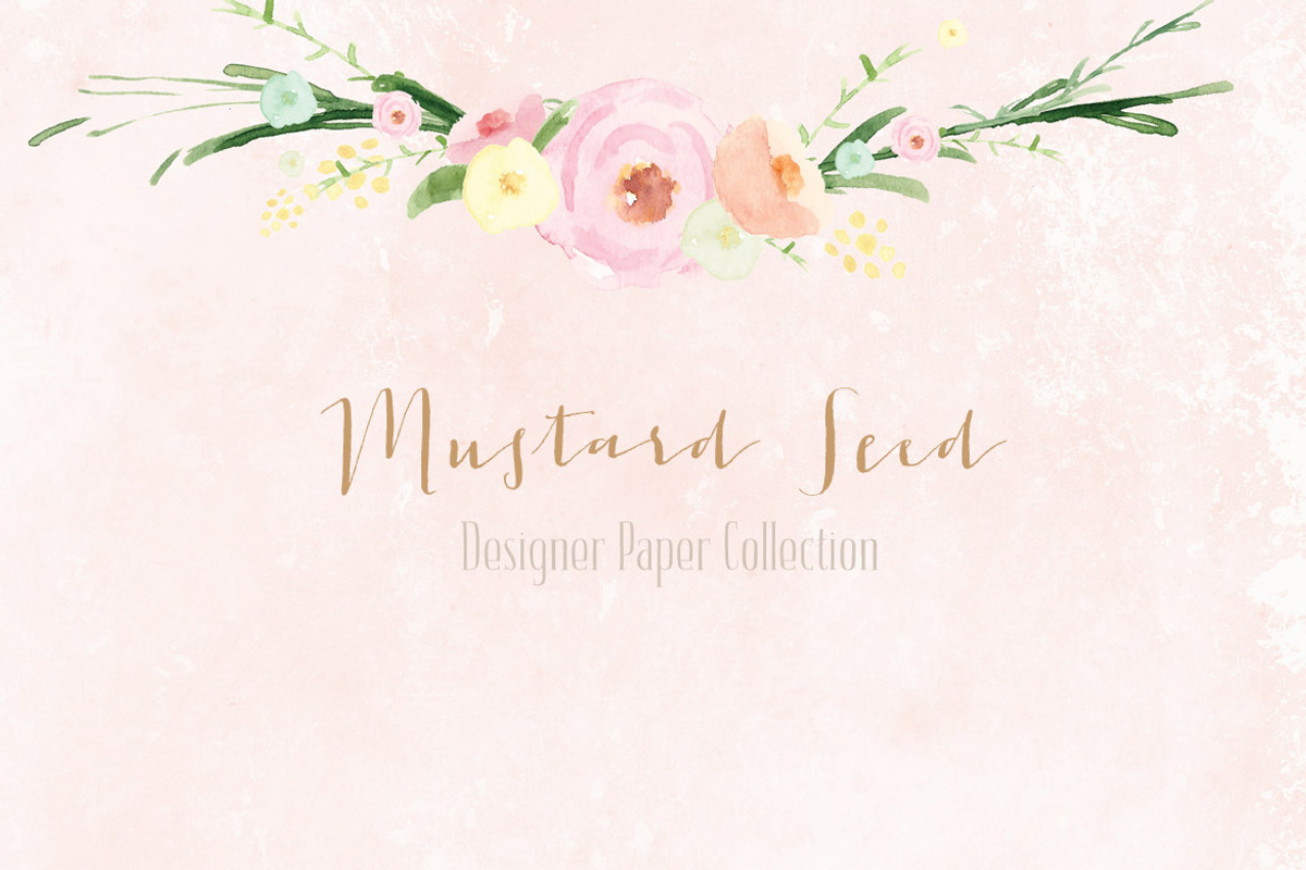 Digital Designer Paper-Mustard Seed preview 4