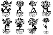 Yoga Tree of Life AI EPS PNG, an Illustration by FrankiesDaughtersDesign (Thumbnail 2 of 6)