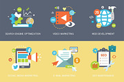 Flat SEO & Online Marketing Concepts, an Outline Icon by Flat Icons (Thumbnail 5 of 5)