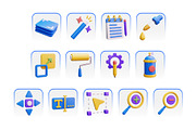 Grafic Design 3D Icon, an Object 3D Model by HacaStudio (Thumbnail 5 of 5)