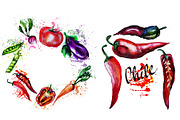 vegetarian set, a Food Illustration by art_mouse (Thumbnail 8 of 10)
