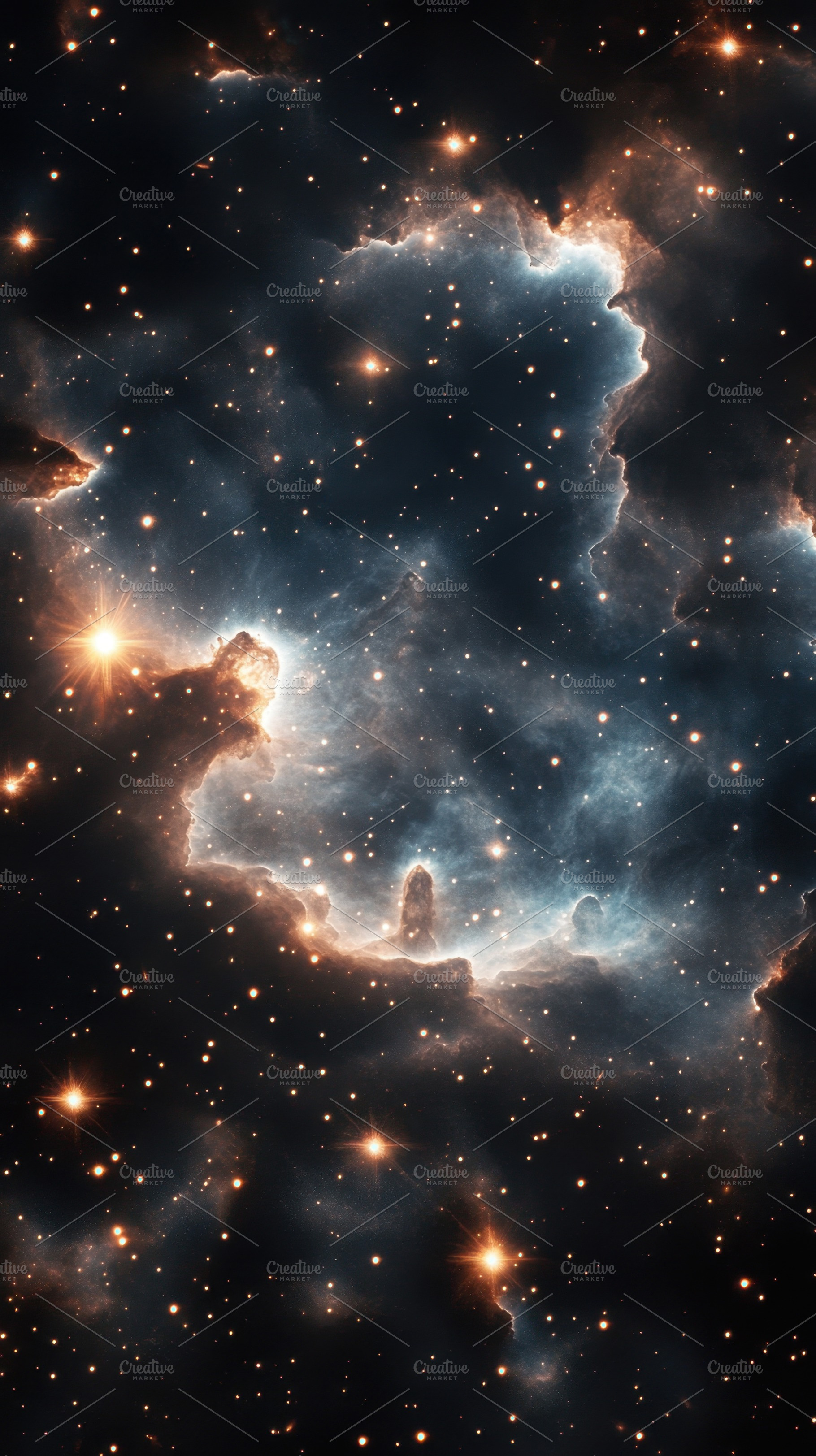 Cosmic nebula revealing bright stars, a Photo by Beautiful things
