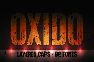 Oxido Caps | Solid & Eroded | Fonts