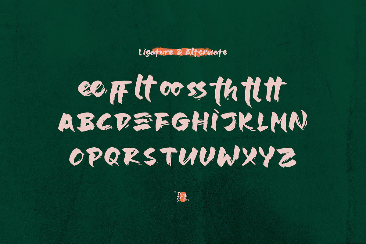 Jinsei | Japanese Solid Brush, a Handwritten Font by Denustudios (Photo 11 of 12)