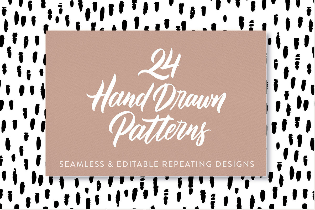 24 Hand Drawn Seamless Patterns, a Pattern Graphic by Type and Graphics Studio (Photo 1 of 7)