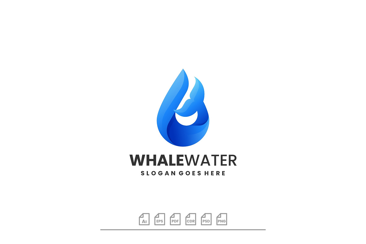 Logo Whale Water Gradient Colorful, a Branding & Logo Template by ARIF22GANTENG