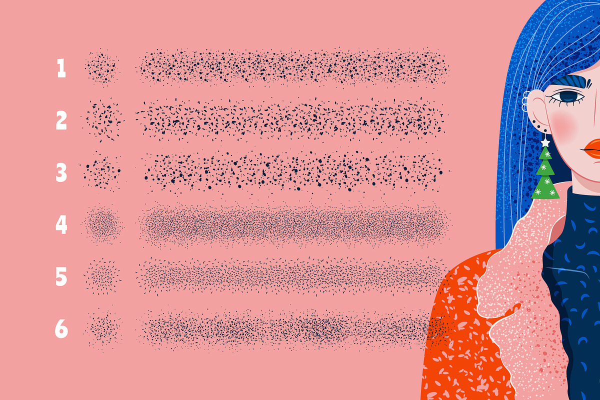 18 Grainy Vector Brushes, a Brush Add-On by IuliiaSavko (Photo 6 of 8)