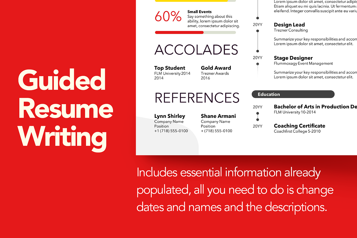 Colorful Resume Set, a Resume Template by Knockout Prezo (Photo 5 of 10)