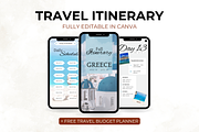 Mobile Travel Itinerary Template, a Templates & Theme by Digital By Nikoleta (Thumbnail 1 of 11)