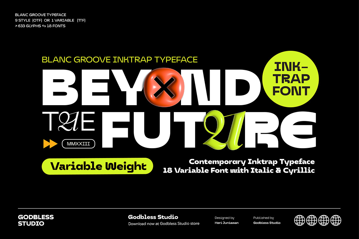 Blanc Groove Inktrap, a Sans Serif Font by Godbless Studio (Photo 2 of 12)