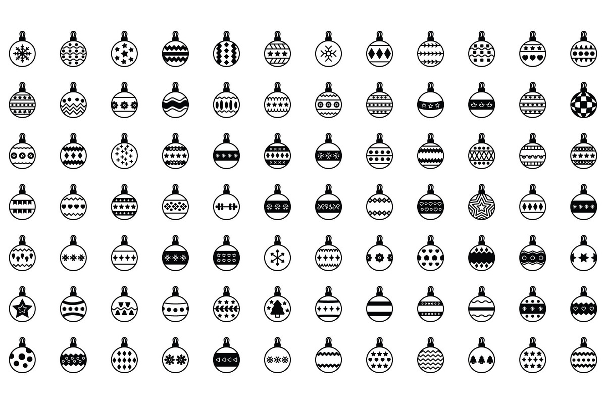 Festive Baubles Icons Pack, an Icon by Vector Portal (Photo 3 of 5)