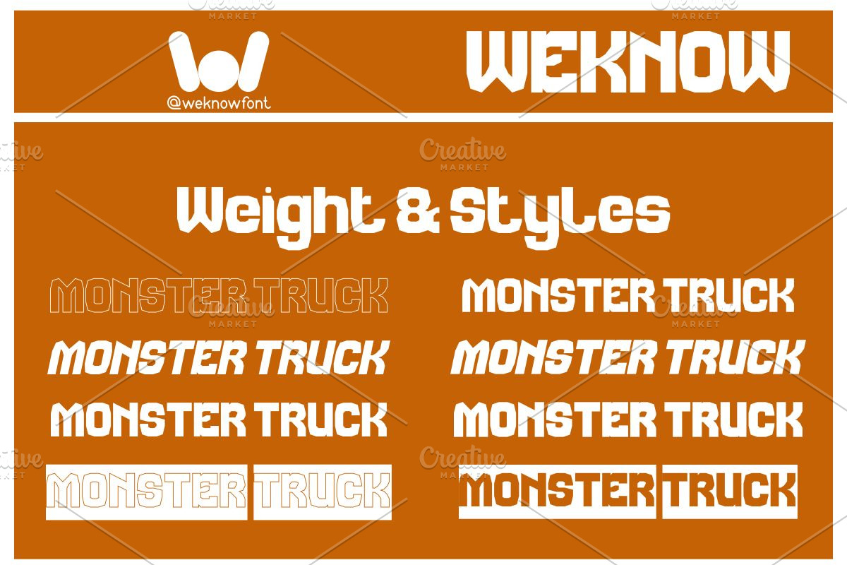 Monster Truck font, a Font by weknow (Photo 7 of 8)