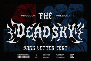 Dead Sky Darkletter Typeface, a Blackletter Font by alit design