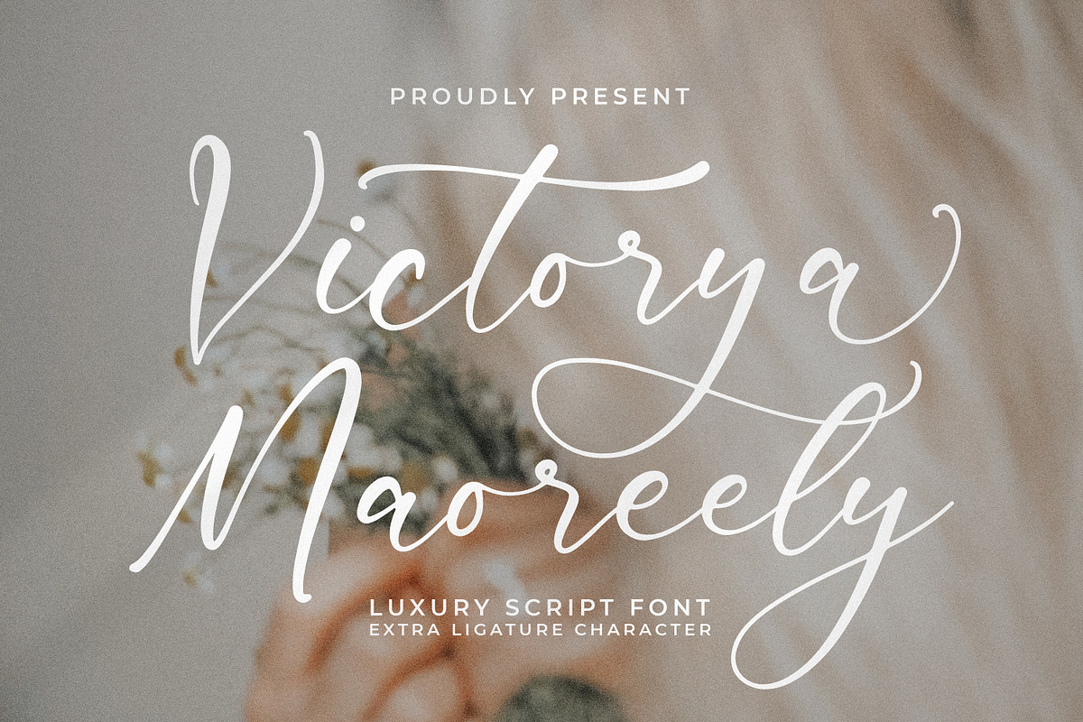 Victorya Maoreely, a Script Font by Integritype Studio