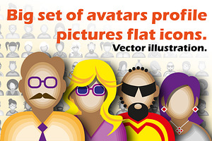 30 Icons With People Avatars.