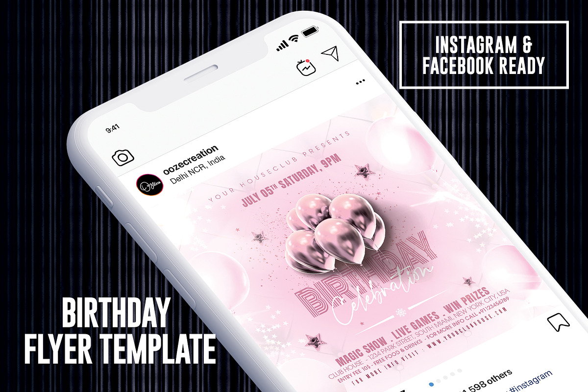 Birthday Party Flyer, a Templates & Theme by MithilaCreation (Photo 4 of 5)