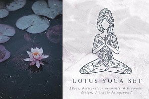 10 Items. Lotus Yoga Set