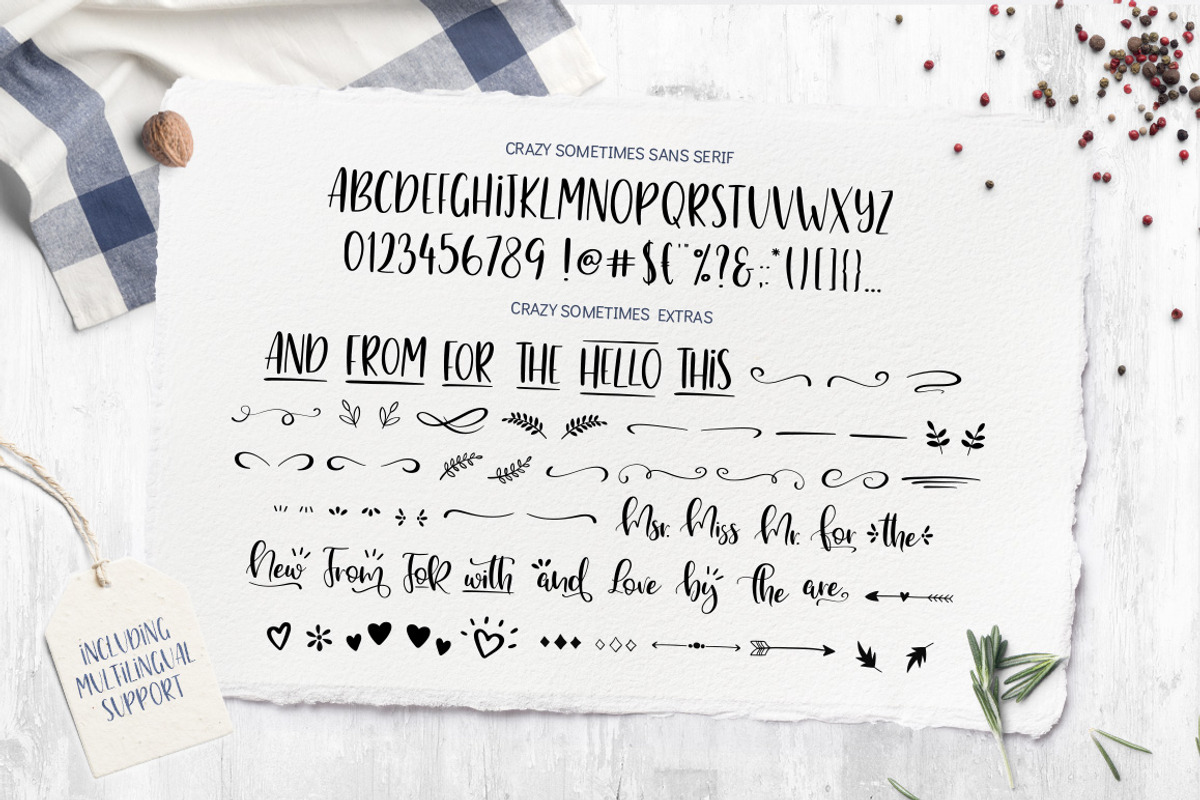 Crazy Sometimes Font Duo, a Script Font by PeDe Designs (Photo 6 of 10)