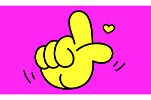 Love gesture for follower, a Person Illustration by Foxys Graphic