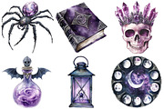 Black Purple Gothic Halloween PNG, an Illustration by Craft Nest (Thumbnail 3 of 6)